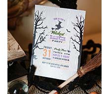 Wicked Witch Halloween Party Printable Invitation